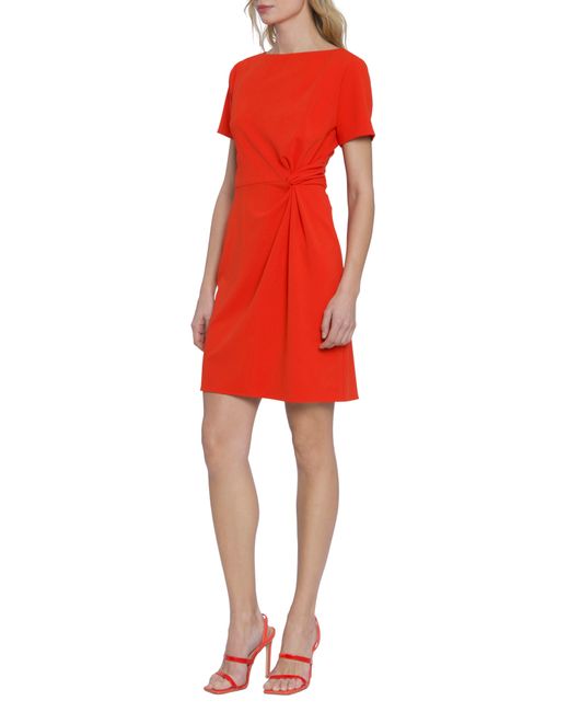 DONNA MORGAN FOR MAGGY Red Side Twist Sheath Dress