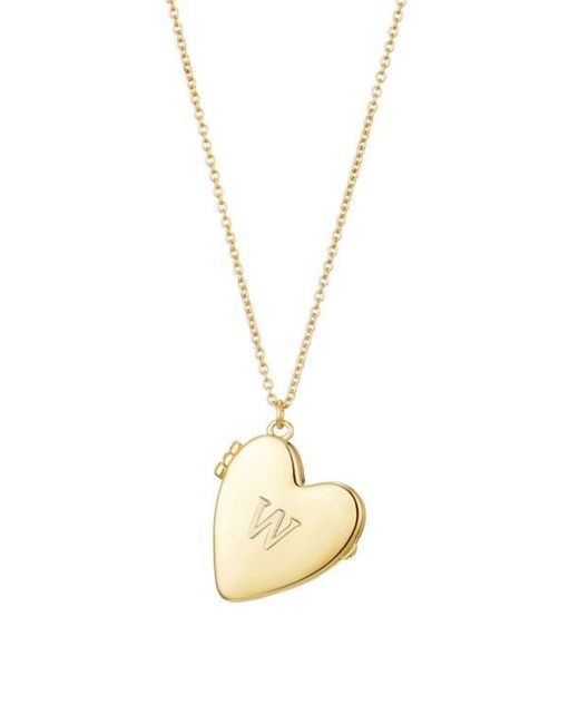 Adornia Metallic Initial Heart Locket Pendant Necklace