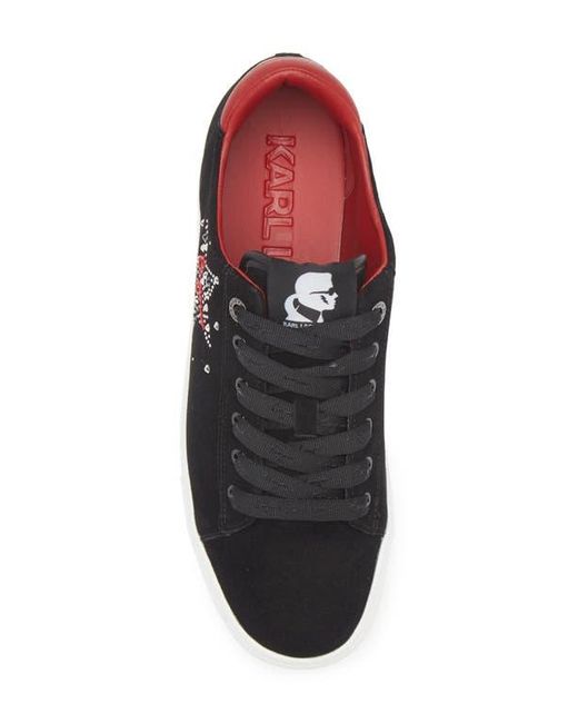Karl Lagerfeld Black Cate Sayings Low Top Sneaker