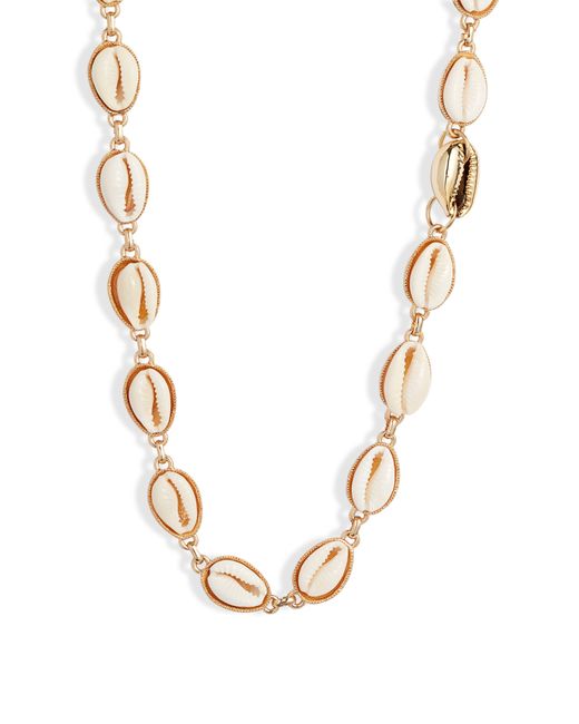 THE KNOTTY ONES Metallic Puka Shell Necklace