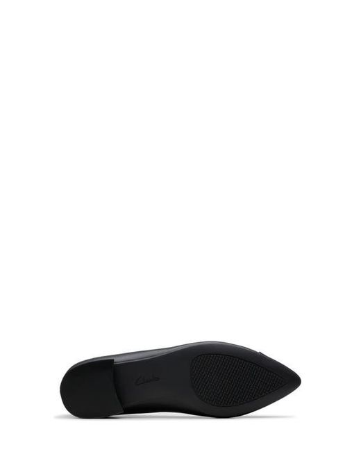 Clarks Black Pointed Leather Slingback Pumps