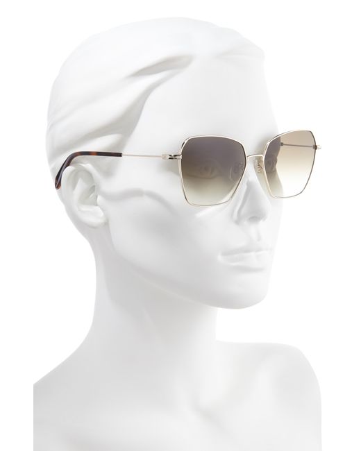 Rag & Bone White 58mm Irregular Sunglasses