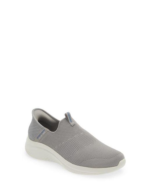Skechers Gray Ultra Flex 3.0 Smooth Step Slip-On Sneaker for men