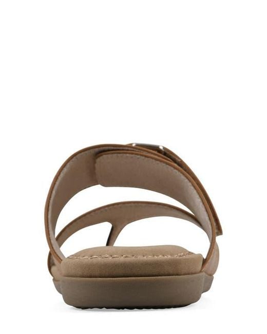 White Mountain Brown Fancify Toe Loop Sandal