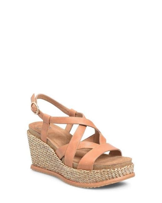 Söfft Pink Devyn Slingback Espadrille Platform Wedge Sandal