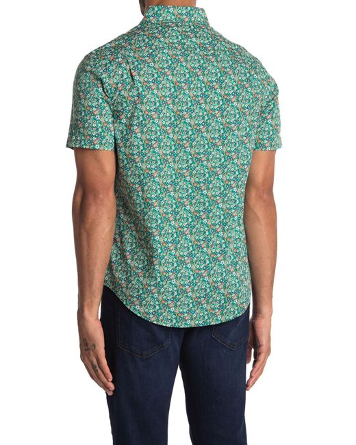 Original Penguin Cotton Short Sleeve Ditsy Floral Print ...
