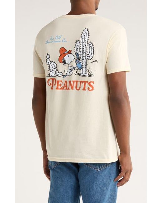 The Forecast Agency Natural Peanuts Wild & Free Graphic T-Shirt for men