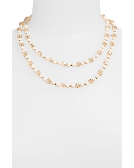 Tasha White Beaded Layered Necklace