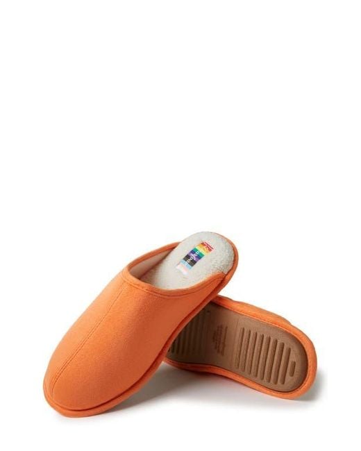 Dearfoams Orange Riley Pride Scuff Slipper for men