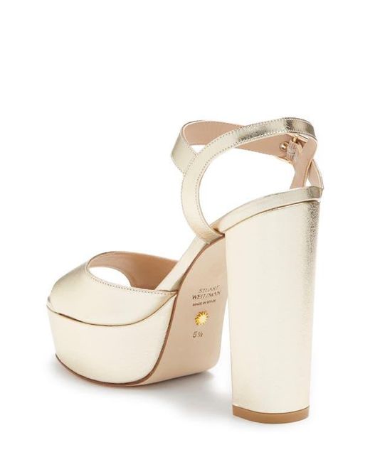 Stuart Weitzman Natural Ryder Platform Sandal