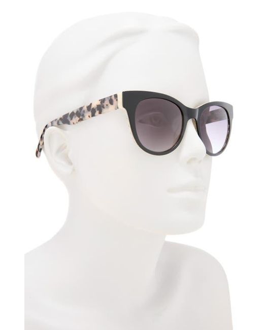 Ted Baker Black 50Mm Round Sunglasses