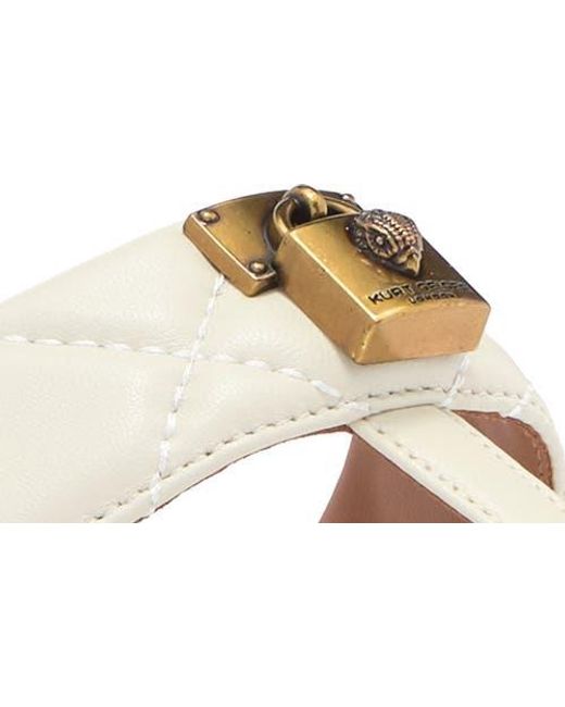 Kurt Geiger White T-Bar Sandal