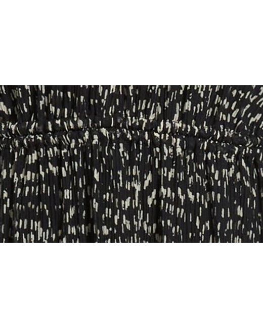 Rag & Bone Black Emmy Long Sleeve Silk Blend Dress