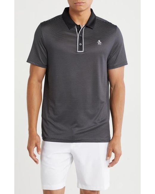 Original Penguin Gray Stripe Polo for men