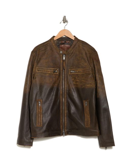 Frye Brown Vintage Racer Jacket for men