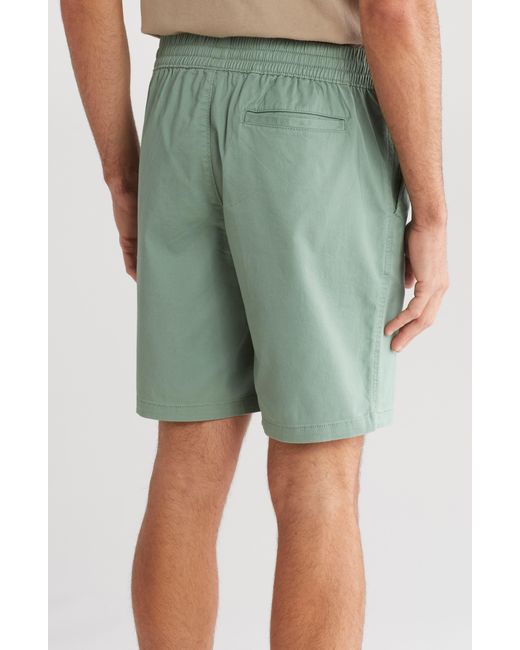 Hurley Green Stretch Cotton Twill Shorts for men