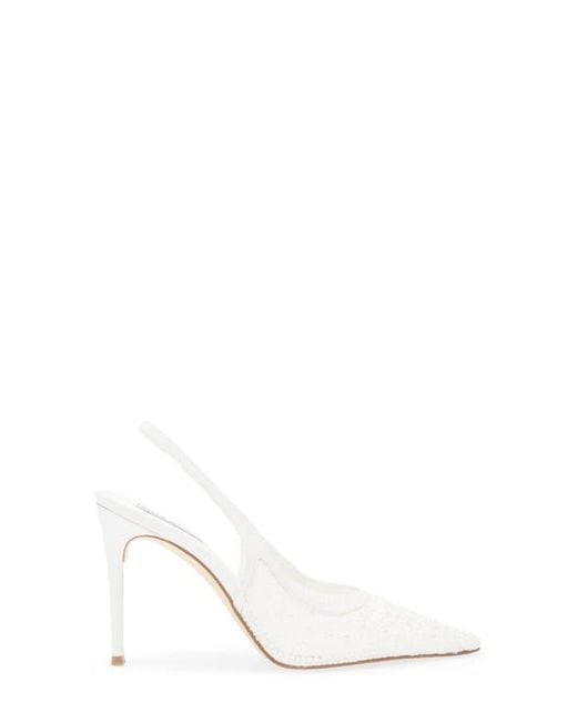 Steve Madden White Reyes Pointed Toe Slingback Pump