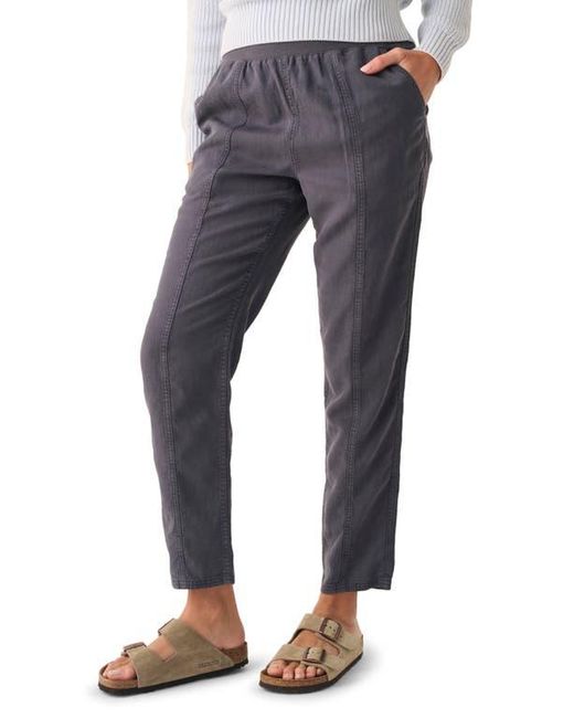 Faherty Brand Blue Arlie Pull-On Tapered Leg Pants