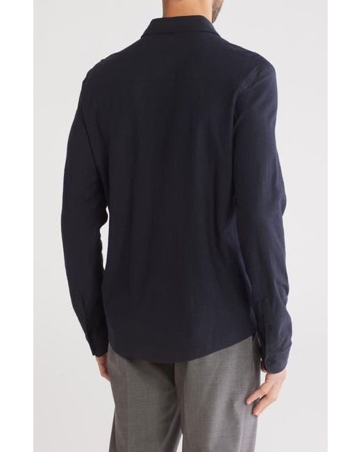 Vince Blue Heavy Slub Button-Up Shirt for men