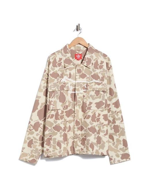 ICECREAM Brown Print Field Shacket for men