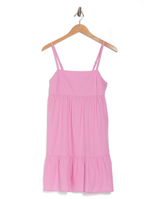 Abound Pink Tiered Cotton Babydoll Dress