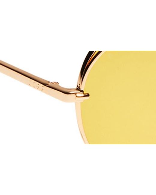 DIFF Yellow Koko 63mm Tinted Oversize Aviator Sunglasses