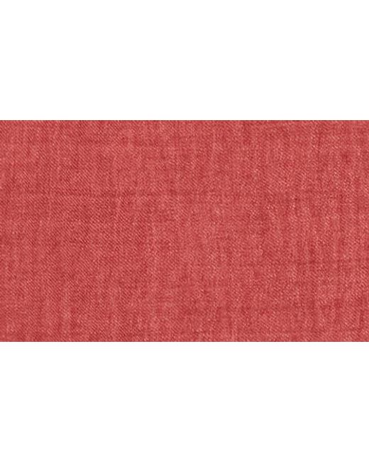 Max Studio Red Short Sleeve Split Neck Blouse