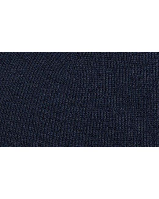 Brooks Brothers Blue Wool Blend Patch Cuffed Beanie for men