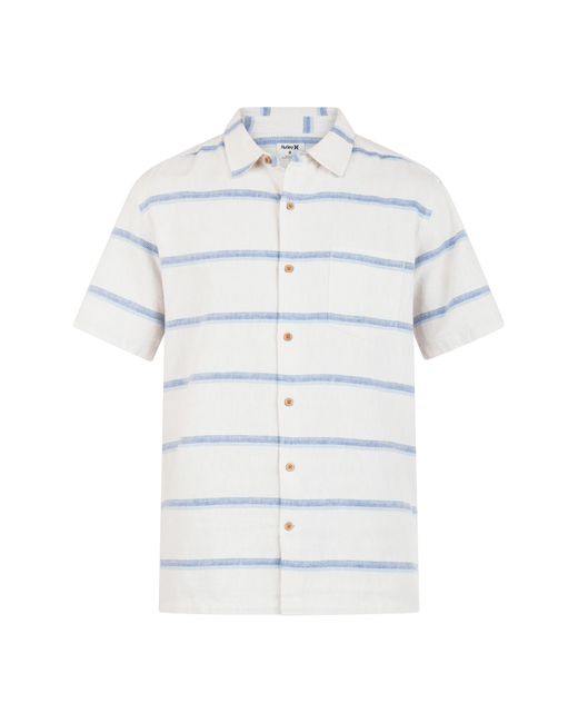 Hurley White Rincon Short Sleeve Button-up Shirt for men