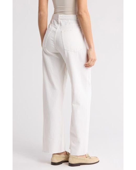Rag & Bone White Cloud Lori Raw Hem Jeans