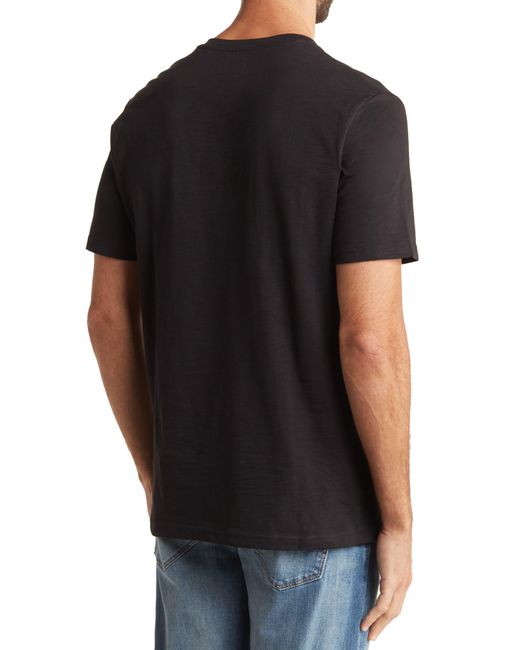 14th & Union Black Notch Neck Short Sleeve Shirt for men