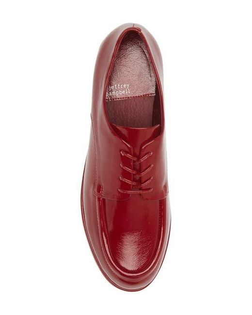Jeffrey Campbell Red Extent Moc Toe Platform Oxford