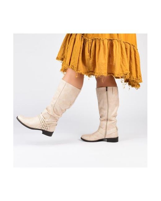 Journee Collection White Meg Boot
