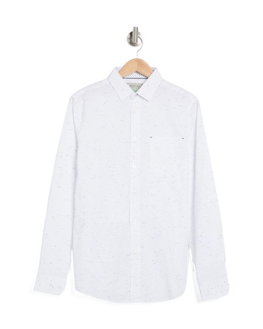 Report Collection White Cotton Neppy Button-up Shirt for men