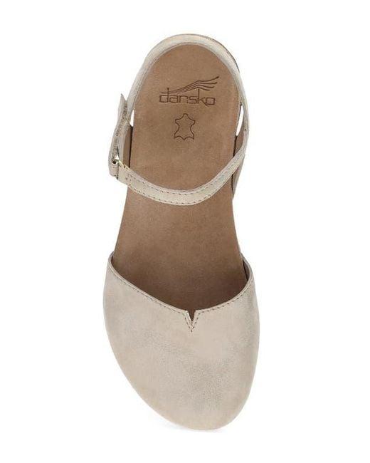 Dansko White Rowan Flat