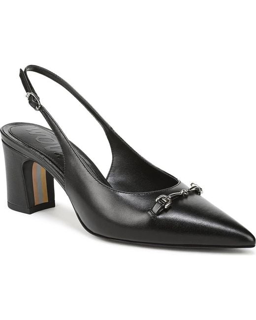 Sam Edelman Black Waller Pointed Toe Slingback Pump