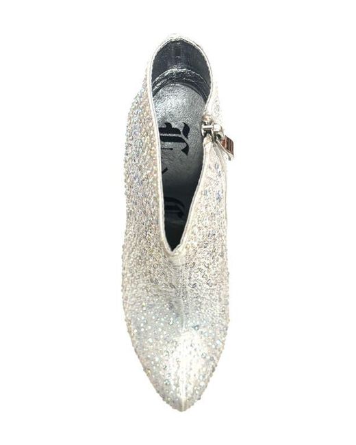 Lady Couture Gray Desire Rhinestone Platform Bootie