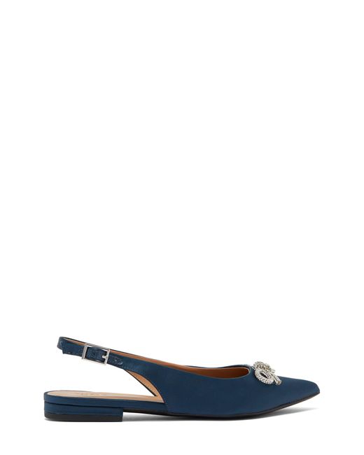 Nordstrom Blue Blair Bow Slingback Flat