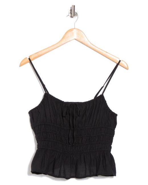 NSR Black Strappy Ruched Camisole