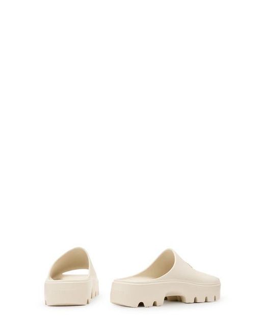 AllSaints White Eclipse Platform Slide Sandal