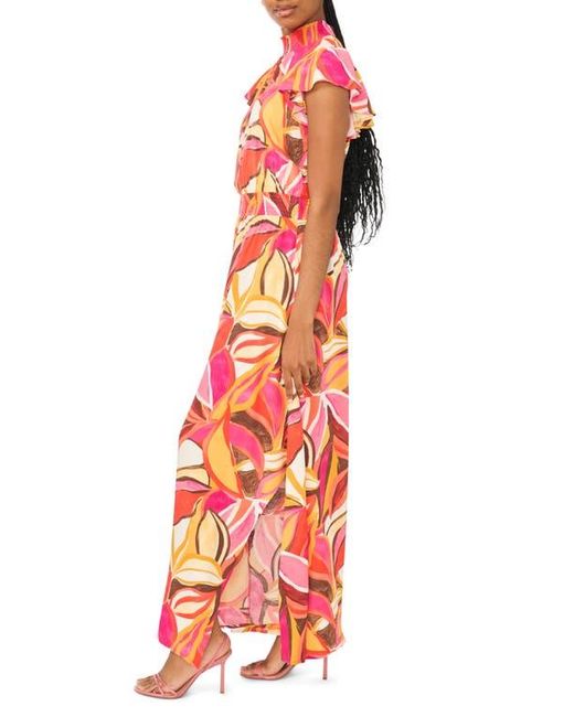 Halogen® Red Flutter Sleeve Jumpsuit