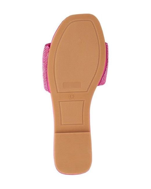 New York & Company Pink Karli Rhinestone Slide Sandal