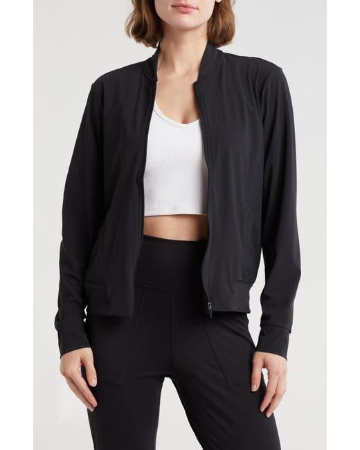 90 Degrees Black Warp X Intown Bomber Jacket