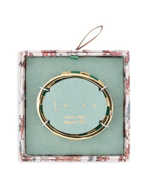 Leith Green Tile Bracelet & Bangle Set