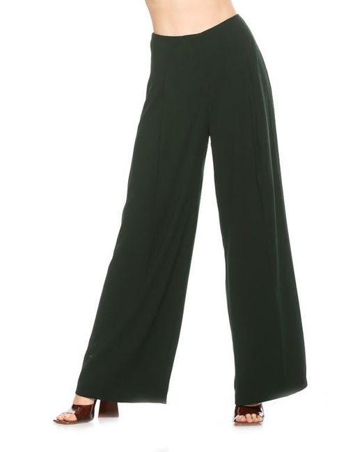 Alexia Admor Green Rover Mid Rise Wide Leg Pants