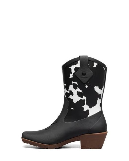 Bogs Black Jolene Mid Deco Waterproof Rain Boot