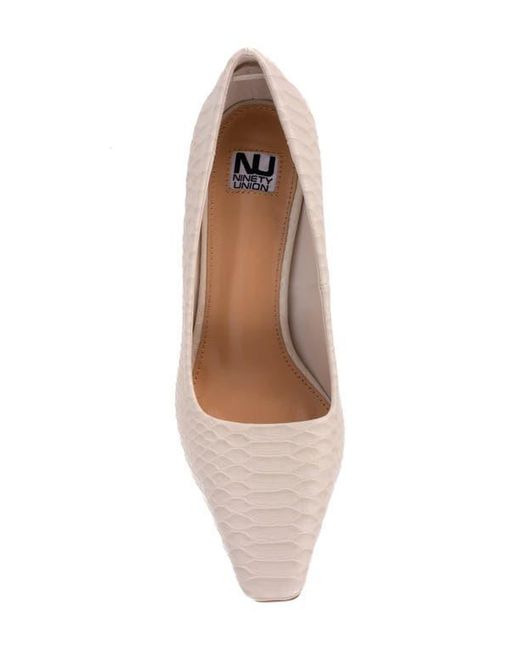 Ninety Union Natural Intense Snake Embossed Pump