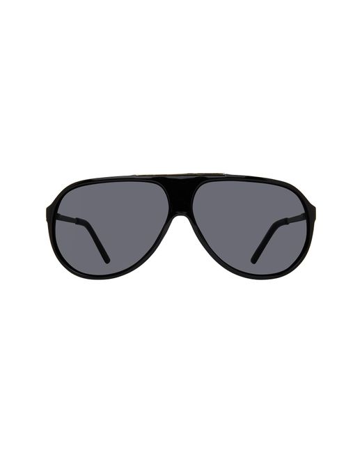 Steve Madden Black Bronson 64mm Aviator Sunglasses