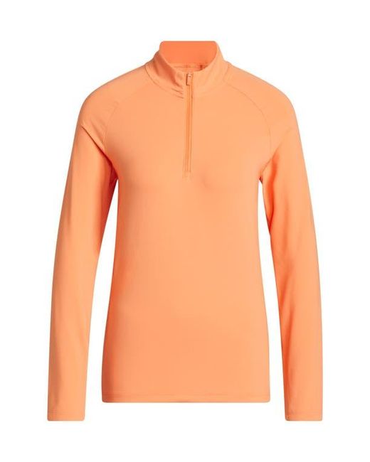 Adidas Orange Ultimate Solid Quarter Zip Pullover