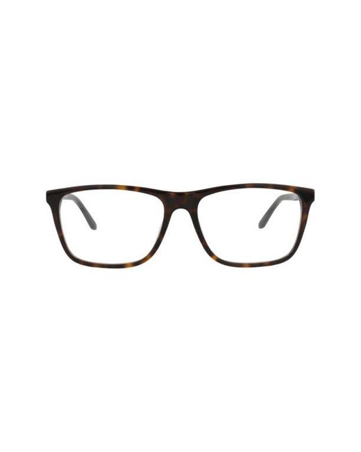 McQueen Black 56Mm Square Optical Glasses for men